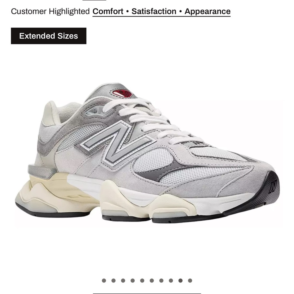 New Balance 9060 Unisex Rain Cloud Grey Size Men’s 6 or Women’s 7.5